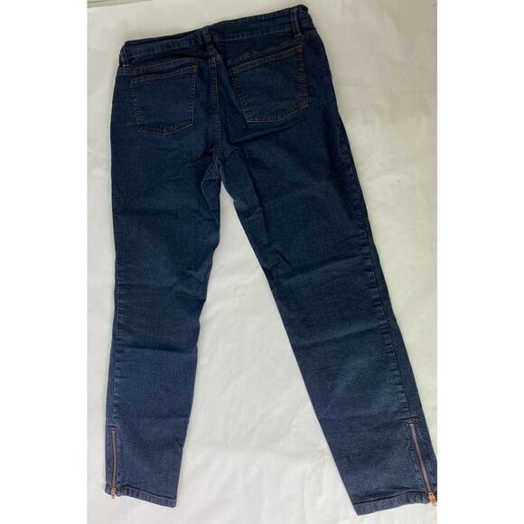 Eileen Fisher Organic Cotton Jeans Mid-Rise Zipper P1210M Cut 1027859 -- Sz 10 - Picture 3 of 11